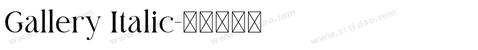 Gallery Italic字体转换